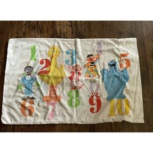 Sesame Street Pillow Case  19" x 29" Standard Size 1 - 10 Counting‎